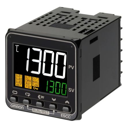 Omron E5CC Panel Mount Controller, 96 x 96mm 1 Input, 3 dedicated Output SSR, Solid State Relay, Logic, 24 V ac/dc [E5CC-QX3D5M-007]; 265-1624