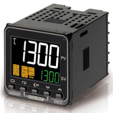Omron E5CC Panel Mount Controller, 48 x 48mm 1 Input, 3 dedicated Output Relay, 100 → 240 V ac Supply Voltage ON/OFF, [E5CC-TRX3A5M-001]; 265-1625