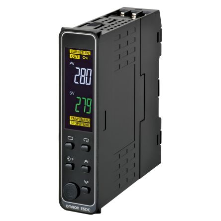 Omron E5DC DIN Rail, Panel Mount Controller, 48 x 48mm 2 dedicated Input, 2 dedicated Output Relay, 100 → 240 V ac [E5DC-RX0ASM-015]; 265-1637