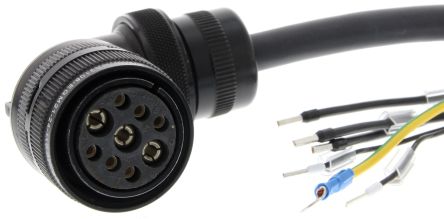 Omron Cable for Use with G5 Series Servo Motor, 10m Length, 6 → 7.5 kW, 400 V [R88A-CAKE010SR-E]; 265-5044