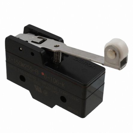 Omron Hinge Roller Lever Micro Switch, Screw Terminal, 15A, SPDT, IP00 [Z-15GW25-B]; 265-5136
