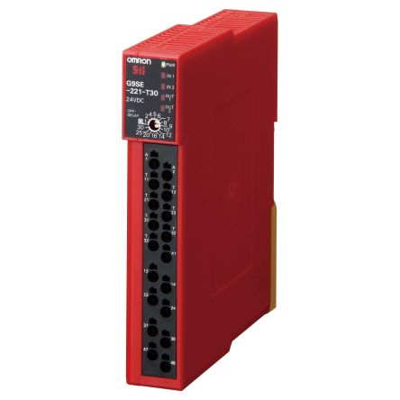 Omron G9SE 1 Auxiliary Contacts Safety Relay 24V dc, Dual-Channel 2 Safety Contacts [G9SE-221-T30 DC24]; 265-5205
