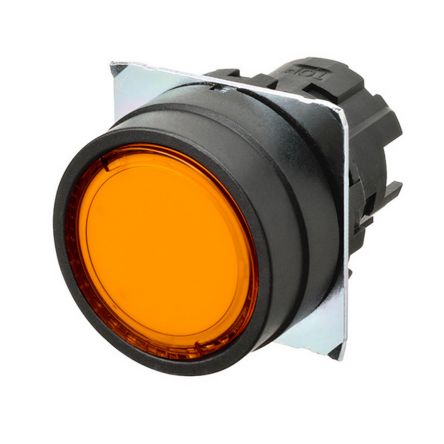 Omron A22NZ Series Illuminated Push Button Switch, Momentary, Panel Mount, Orange LED, IP66 [A22NZ-BNM-TOA]; 265-5284