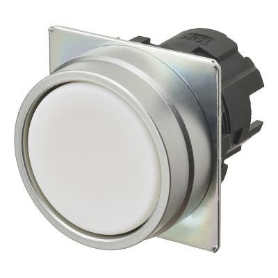 Omron A22NZ Series Push Button Switch, Momentary, Panel Mount, White LED, IP66 [A22NZ-MNM-NWA]; 265-5293