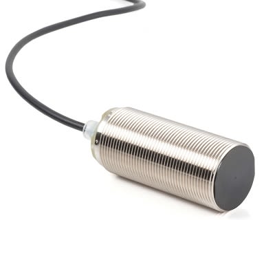 Omron Inductive Threaded Barrel Proximity Sensor, M30, 15 mm Detection, PNP NC, 10 → 30 V dc [E2B-M30KS15-WP-B2 2M]; 265-5306