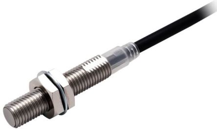 Omron Inductive Threaded Barrel Proximity Sensor, M8, 1.5 mm Detection, PNP NO, 10 → 30 V dc [E2E-X1R5B1TL8 2M]; 265-5314