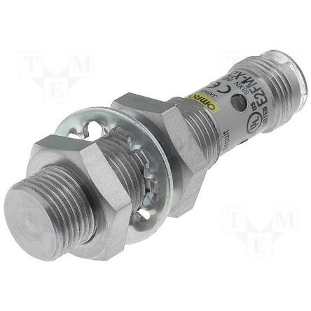 Omron Inductive Threaded Barrel Proximity Sensor, M12, 2 mm Detection, NPN NO, 12 → 24 V dc [E2FM-X2C1-M1]; 265-5331