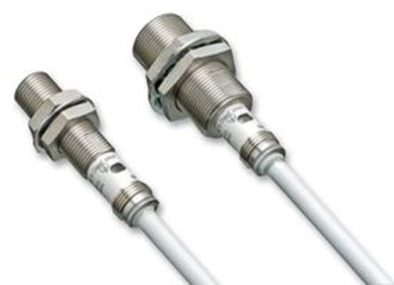 Omron Inductive Threaded Barrel Proximity Sensor, M12, 2 mm Detection, 2-Wire NO, 12 → 24 V dc [E2FM-X2D1-M1TGJ-T 0.3M]; 265-5333