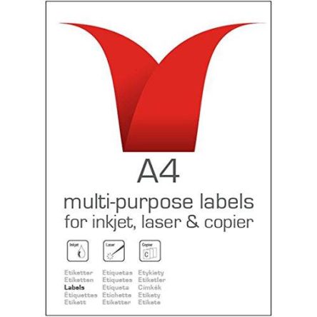 Stampiton White Adhesive Multipurpose Label Sheet [S-A4-200-03394]; 265-5617