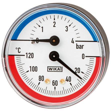 WIKA G 1/2 Analogue Pressure Gauge 4bar Bottom Entry 80mm Outside Diameter [30005728]; 265-6440