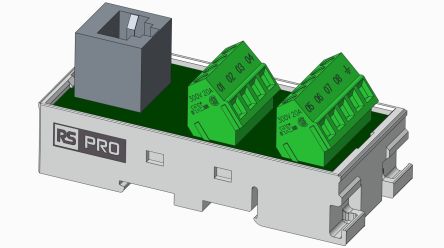 RS PRO 9-Contact Female Interface Module, RJ45 Connector, DIN Rail Mount, 1A [0]; 265-7028