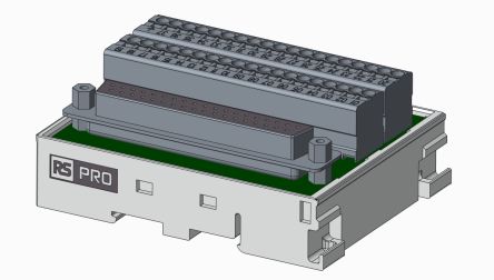 RS PRO 37-Contact Female Interface Module, D-sub Connector, DIN Rail Mount, 1A [0]; 265-7029