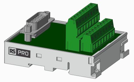 RS PRO 15-Contact Male Interface Module, D-sub Connector, DIN Rail Mount, 1A [0]; 265-7031