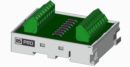 RS PRO 8-Contact Female Interface Module, Screw Terminal Connector, DIN Rail Mount, 0.25A [0]; 265-7034