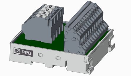 RS PRO 13-Contact Female Interface Module, Spring Clamp Connector, DIN Rail Mount, 32A [0]; 265-7035