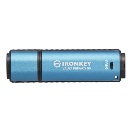 Kingston IronKey Vault Privacy 50 64 GB USB 3.2 USB Stick [IKVP50/64GB]; 265-7740