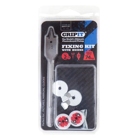 Gripit Red Stainless Steel Plasterboard Fixings, 18mm fixing hole diameter [GPMIRRKIT]; 265-9284