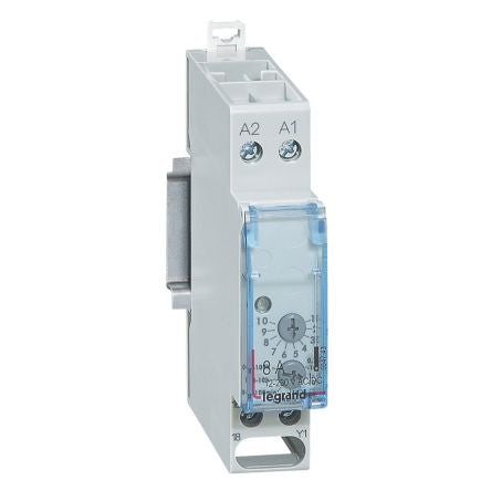 Legrand DIN Rail Mount Timer Relay, 250V ac, 0.1 → 360000s, 1-Function [0 047 43]; 266-0223