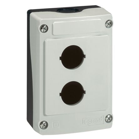 Legrand Grey Plastic Empty Control Station - 2 Hole 22.5mm Diameter [0 242 02]; 266-0291