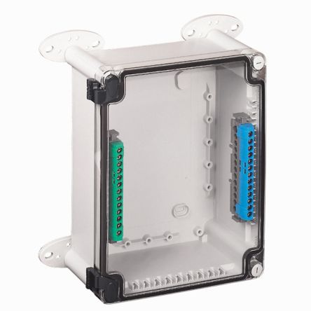 Legrand Grey Plastic Enclosure, IP55, IK07, Transparent Lid, 140 x 85 x 81mm [0 359 01]; 266-0344
