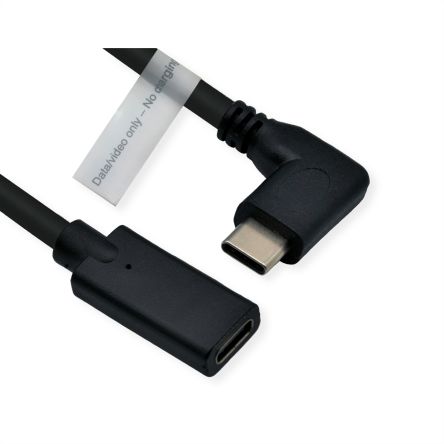 Roline Male USB C to Female USB C  Cable, 3840 x 2160, 2m [11.04.5496-10]; 266-0512