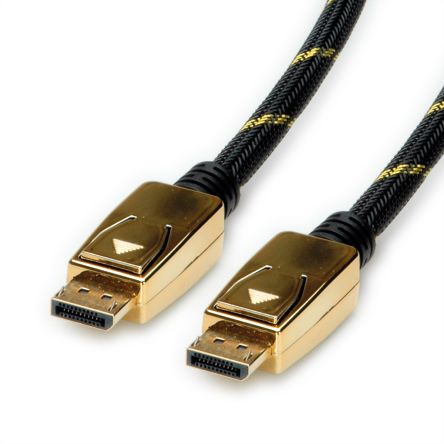 Roline Male DisplayPort to Male DisplayPort  Cable, 4096 x 2560, 10m [11.04.5649-5]; 266-0516