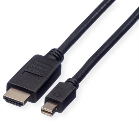 Roline Male DisplayPort to Male HDMI  Cable, 1920 x 1200, 1.5m [11.04.5789-10]; 266-0527