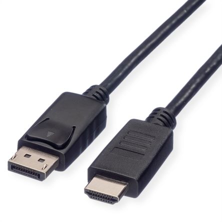 Roline Male DisplayPort to Male HDMI  Cable, 1920 x 1200, 2m [11.44.5781-10]; 266-0550