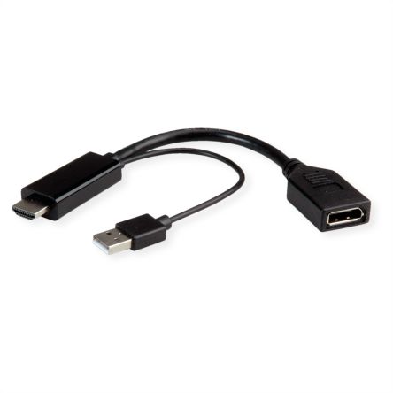 Roline USB A to DisplayPort Adapter, USB 2.0, 1 Supported Display(s)  - up to 4K [12.03.3147-10]; 266-0563