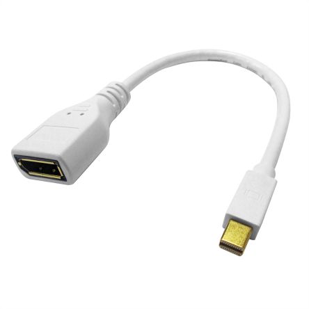 Roline Male Mini DisplayPort to Female DisplayPort  Cable, 3840 x 2160, 210mm [12.03.3163-10]; 266-0565