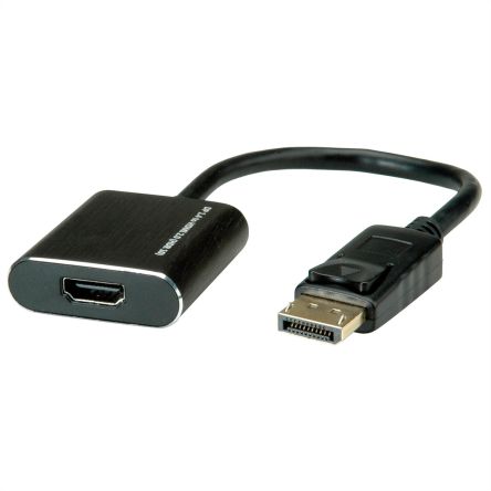 Roline Male HDMI to Female DisplayPort  Cable, 4K, 150mm [12.03.3164-10]; 266-0566