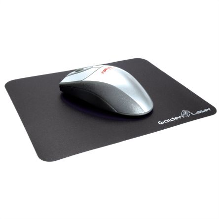 Roline Black Rubber Mouse Pad 220 x 180 x 0.4mm 0.4mm Height [18.02.2006-200]; 266-0605