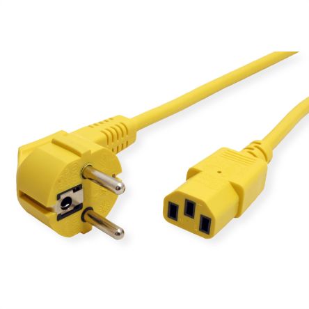 Roline Straight CEE 7/7 Plug to Straight IEC C13 Socket Power Cable, 1.8m [19.08.1011-25]; 266-0612