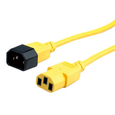 Roline Straight IEC C14 Plug to Straight IEC C13 Socket Power Cable, 800mm [19.08.1526-25]; 266-0625