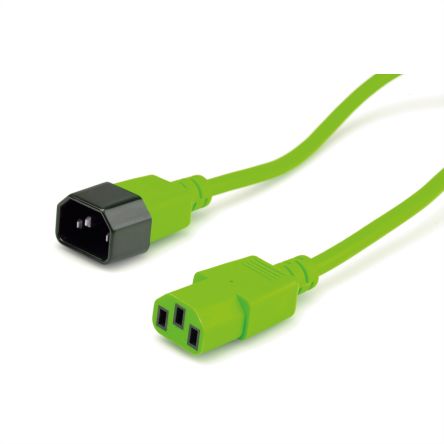 Roline Straight IEC C14 Plug to Straight IEC C13 Socket Power Cable, 3m [19.08.1534-25]; 266-0634