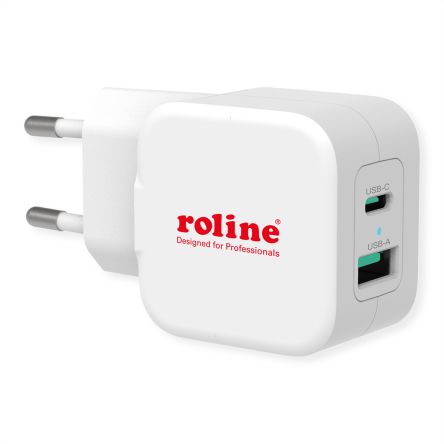 Roline Mobile Phone Charger, Charger, White [19.11.1052-10]; 266-0639