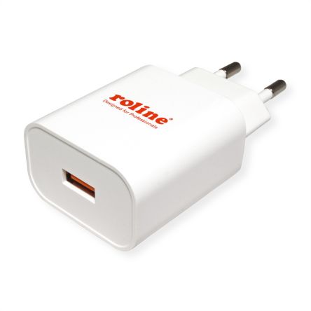 Roline Mobile Phone Charger, Charger, White [19.11.1061-10]; 266-0640