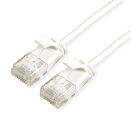 Roline, 500mm Cat6a, White RJ45 to Male RJ45 Male, UTP Unshielded, Terminated LSZH Sheath [21.15.0980-100]; 266-0664