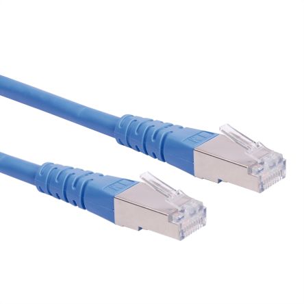 Roline, 300mm Cat6, Blue RJ45 to Male RJ45 Male, S/FTP, Terminated PVC Sheath [21.15.1314-50]; 266-0674