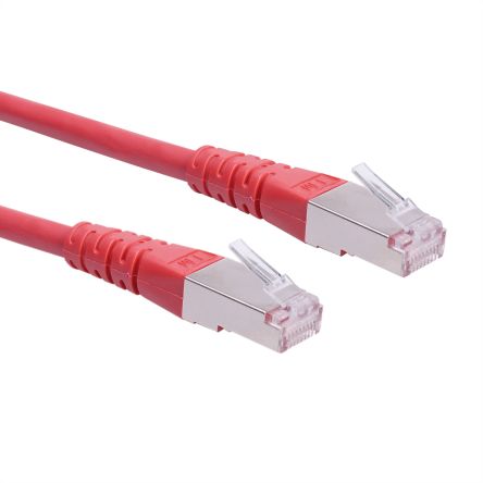 Roline, 3m Cat6, Red RJ45 to Male RJ45 Male, S/FTP, Terminated PVC Sheath [21.15.1351-50]; 266-0693