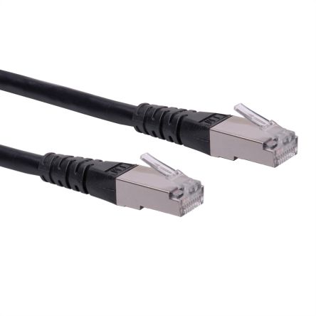 Roline, 3m Cat6, Black RJ45 to Male RJ45 Male, S/FTP, Terminated PVC Sheath [21.15.1355-50]; 266-0697