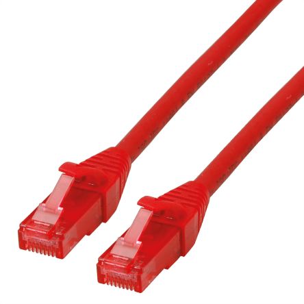 Roline, 1.5m Cat6, Red RJ45 to Male RJ45 Male, UTP Unshielded, Terminated LSZH Sheath [21.15.2514-100]; 266-0718