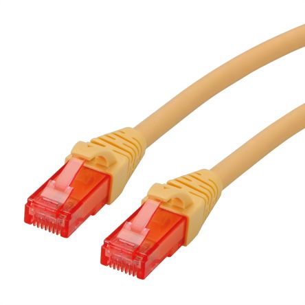 Roline, 1.5m Cat6, Yellow RJ45 to Male RJ45 Male, UTP, Terminated LSZH Sheath [21.15.2524-100]; 266-0719