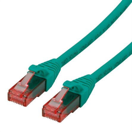 Roline, 1.5m Cat6, Green RJ45 to Male RJ45 Male, UTP Unshielded, Terminated LSZH Sheath [21.15.2534-100]; 266-0720