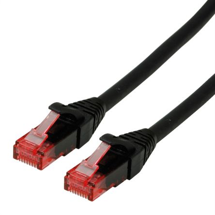 Roline, 1.5m Cat6, Black RJ45 to Male RJ45 Male, UTP Unshielded, Terminated LSZH Sheath [21.15.2554-100]; 266-0722