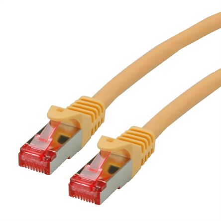 Roline, 1.5m Cat6a, Yellow RJ45 to Male RJ45 Male, S/FTP, Terminated LSZH Sheath [21.15.2624-100]; 266-0726