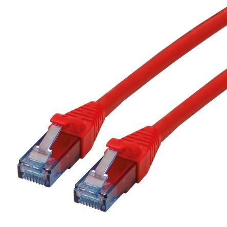 Roline, 1.5m Cat6a, Red RJ45 to Male RJ45 Male, UTP Unshielded, Terminated LSZH Sheath [21.15.2714-100]; 266-0734