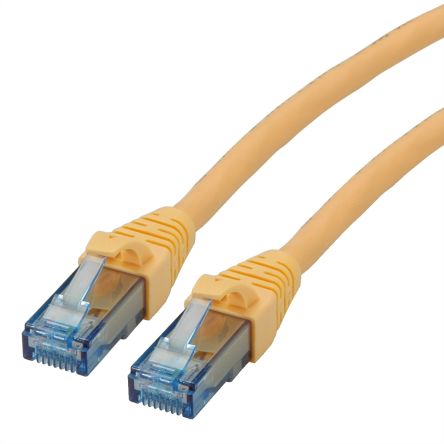 Roline, 1.5m Cat6a, Yellow RJ45 to Male RJ45 Male, UTP Unshielded, Terminated LSZH Sheath [21.15.2724-100]; 266-0735