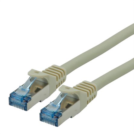 Roline, 1.5m Cat6a, Grey RJ45 to Male RJ45 Male, S/FTP, Terminated LSZH Sheath [21.15.2804-100]; 266-0740