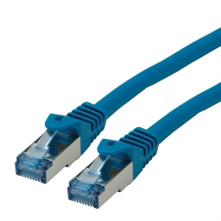 Roline, 1.5m Cat6a, Blue RJ45 to Male RJ45 Male, S/FTP, Terminated LSZH Sheath [21.15.2844-100]; 266-0744